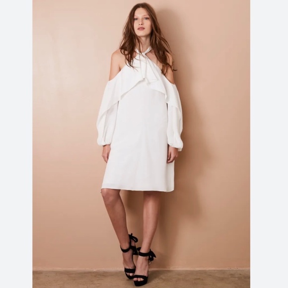 Kobi Halperin Alli Silk Cold-Shoulder Drape Dress - Picture 1 of 13
